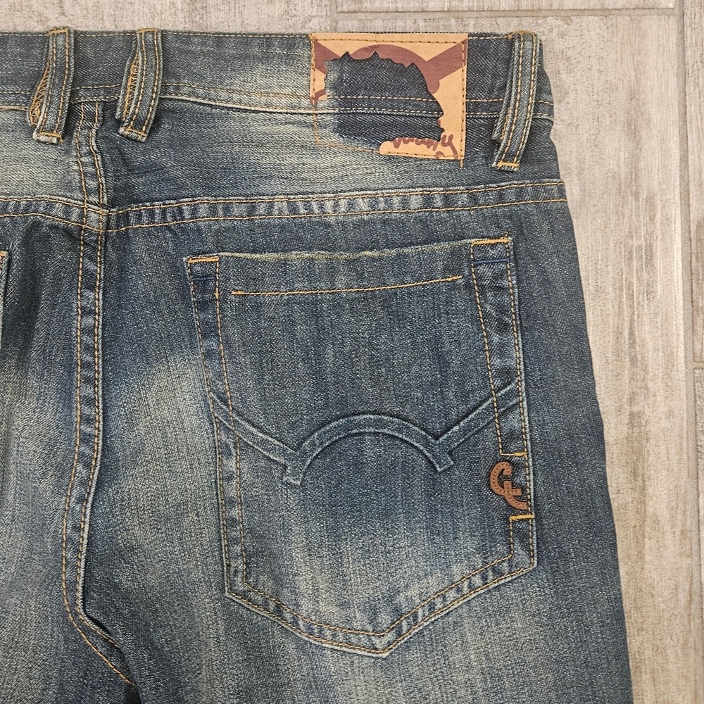 Cult Of‎ Individuality Jeans Size 36x34 Hagen Straight Leg Dark Wash Distressed - Picture 10 of 13